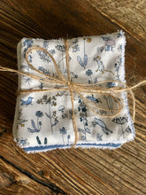 Charger l'image dans la galerie, Lot de 6 lingettes lavables, réutilisables en Liberty ® Théo et double gaze