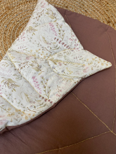 Charger l'image dans la galerie, Tapis feuille molletonné réversible en coton lavé vieux mauve