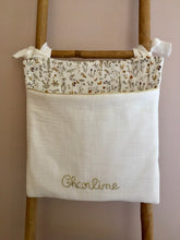 Charger l'image dans la galerie, Range doudou, pyjama en double gaze écru et Liberty® Théo gold